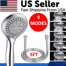 High Pressure Shower Head 5 Settings Handheld Shower Heads Spray With 5 ... - $233.82 MXN