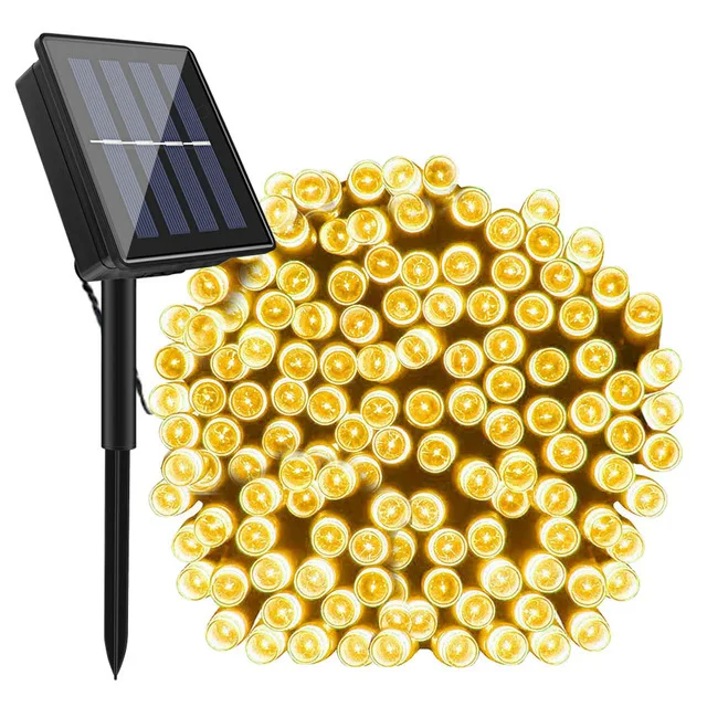 LED Outdoor Waterproof Solar Panel Lamp LED String Lights For Fairy Holiday Chri - £78.09 GBP