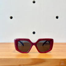 Prada $517 Red Marble Grey Gradient Lens SPR 14Z 15D5SO Sunglasses 1215KM - £139.56 GBP