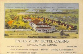 Falls View Hotel Cabins Niagara Falls Ontario Canada postcard - $6.43