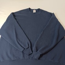 Vintage Jerzees Sweatshirt Adult Men's 3X Blue Sweater Chest 54" Made In USA image 8