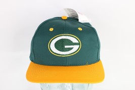 NOS Vtg 90s NFL Green Bay Packers Football Snapback Hat Cap Green Cotton Twill - £34.87 GBP