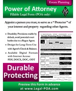 Durable Protecting Power of Attorney - Form &amp; Instructions ( Legal Kit ) - $189.88 MXN