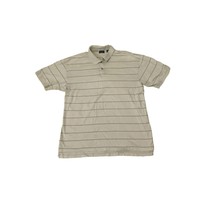 Men&#39;s Izod Large Golf Shirt Polo Gray Stripe - $19.78