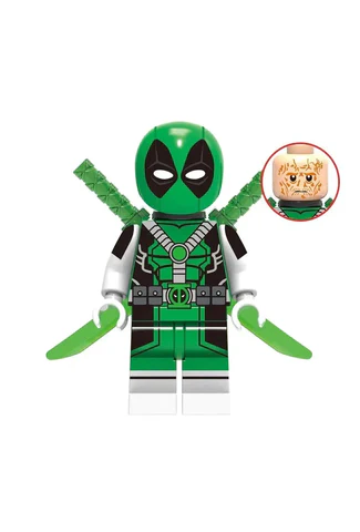 Deadpool x Green Lantern Minifigure fast and tracking shipping - £13.65 GBP