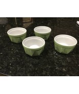 Stoneware Ramekins for Baking Creme Brulee Green Made n Portugal R75 Gre... - $14.74