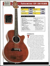 Takamine EF-261SAN + Tacoma EM0E7 acoustic guitar review article with specs - £3.09 GBP