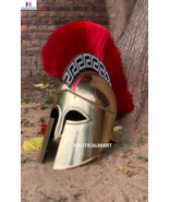 Medieval Wearable Greek Corinthian 13 Country Helmet With Red Plume Armour Helme - $199.00