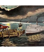 Steamboat Landing Pier Virginia Postcard Old Point Comfort c1910-30s PCBG9A - $28.01 CAD