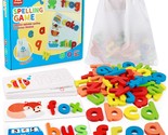 Read Spelling Learning Toy, Wooden Alphabet Flash Cards Matching Sight W... - £25.35 GBP