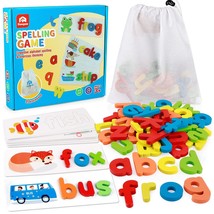 Read Spelling Learning Toy, Wooden Alphabet Flash Cards Matching Sight W... - £25.16 GBP