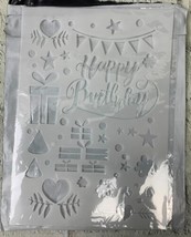 Happy Birthday Stencil Template for Walls and Crafts 10x12in - £9.68 GBP