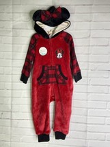 Disney Baby Minnie Mouse Footless One Piece Zip Romper Outfit Hooded 18 ... - £19.46 GBP