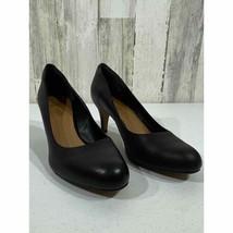 Clarks Collection Womens Black Leather Heels Size 11 - £19.73 GBP