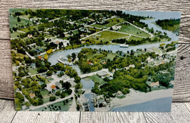 Postcard Air View Of Leland , Michigan Looking From Lake Michigan  - £2.94 GBP