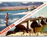 Dual View Banner Greetings Ramada Inn Motel Havasu CityAZ Chrome Postcar... - $7.87