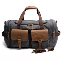 Vintage Canvas Men Travel Bags Carry on Luggage bag Large Men Duffle Bags - £83.25 GBP