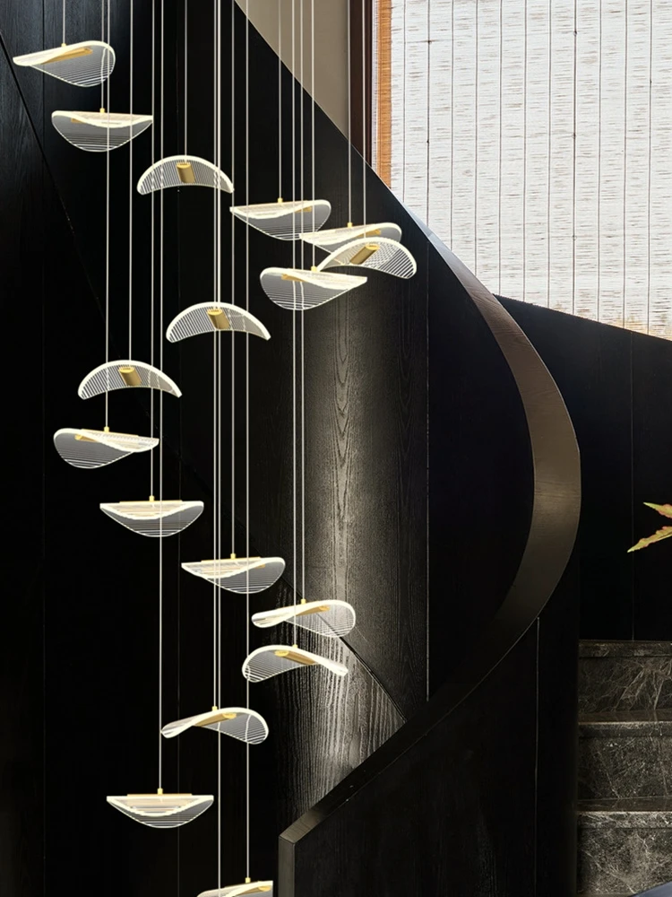 LED Modern Pendant Light Designer Villa Living Room Decorative Lighting Hanging - £95.29 GBP+
