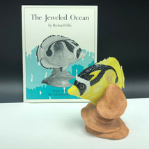 Franklin Mint Fish Figurine Porcelain Sculpture Jeweled Ocean Raccoon Butterfly - $28.17