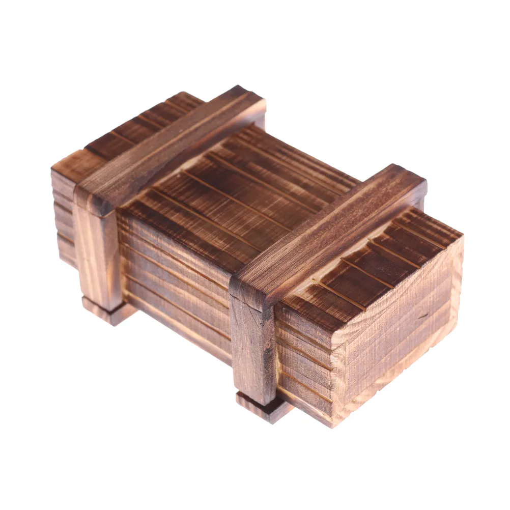 Play Play Gift Vintage Wooden Puzzle Boxes with Secret Drawer A Compartment Brai - £23.68 GBP