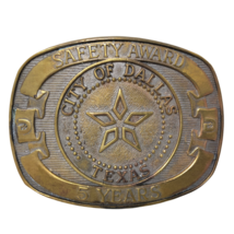 VTG City of Dallas TX Buckle Belt Employee 5 Year Safety Award Belt Buckle - $34.64