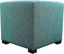 Mjl Furniture Designs Upholstered Cubed/Square Olivia Series Ottoman, 17&quot;, Teal - $147.99