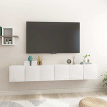 Hanging TV Cabinets 3 pcs High Gloss White 60x30x30 cm - £51.72 GBP