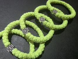 Traditional handmade religious bracelet, Christian prayer rope, light gr... - $7.49