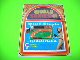 WORLD SERIES II Original 1976 Wall Remote Arcade Game Promo Sales Flyer Vintage - £13.39 GBP