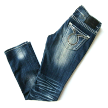NWT BUCKLE Big Star Vintage Janae Straight Faded Rhinestone Stretch Jeans 26s - £33.73 GBP
