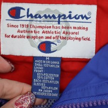 Champion Jacket Mens M Blue Cycling Full Zip High Neck Windbreaker USA - £23.78 GBP