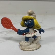 Smurfs Tennis Player Smurfette Vintage 1981 Smurfs Figure Schleich Peyo - $8.31 CAD