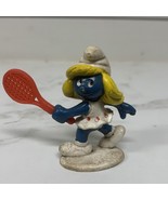 Smurfs Tennis Player Smurfette Vintage 1981 Smurfs Figure Schleich Peyo - $8.31 CAD