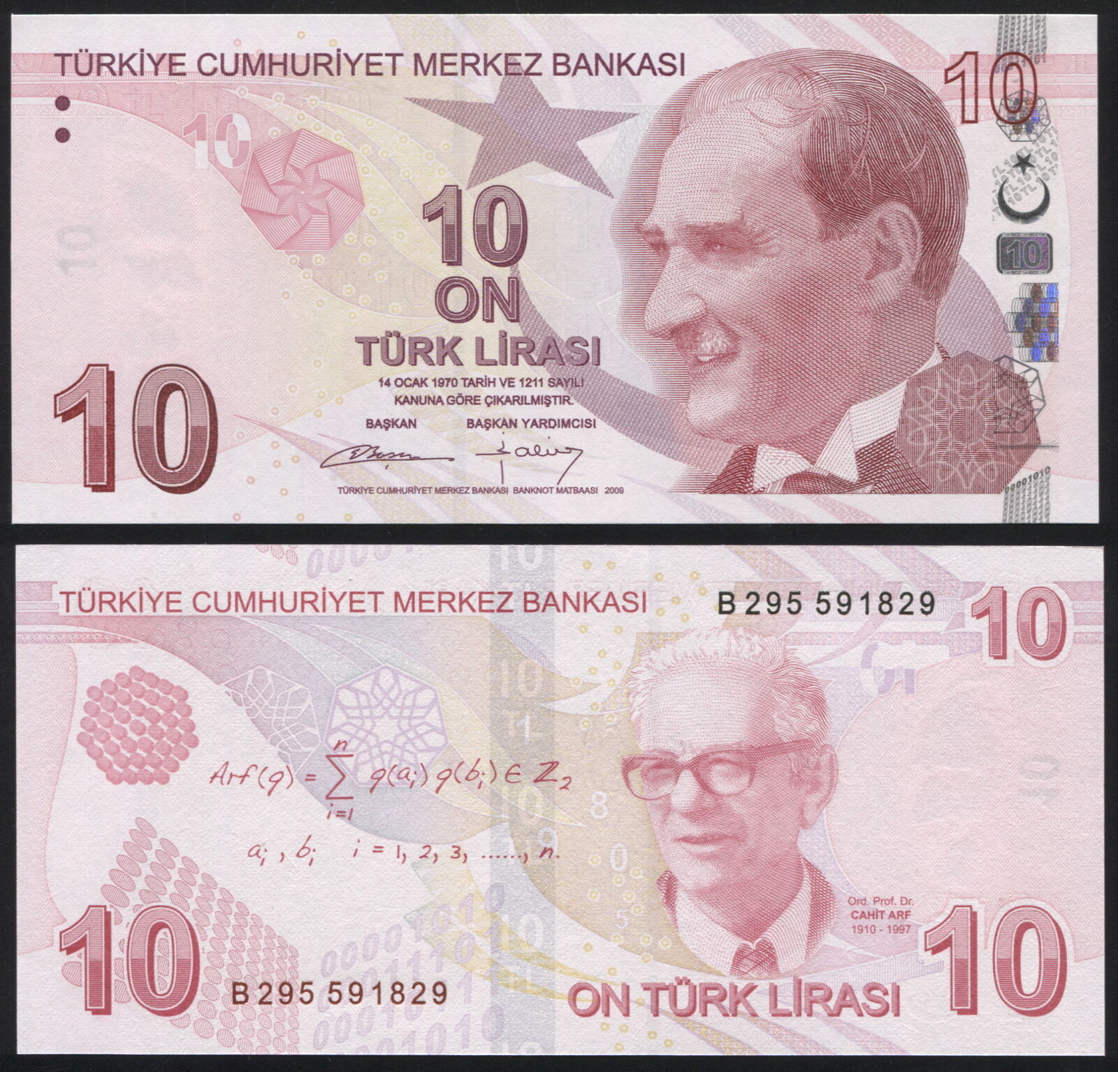 Primary image for Turkey 10 Türk Lirasi. 2009 (2012) UNC. Banknote Cat# P.223b
