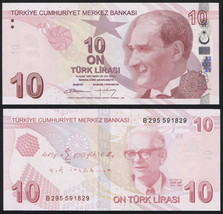 Turkey 10 Türk Lirasi. 2009 (2012) UNC. Banknote Cat# P.223b - $10.97