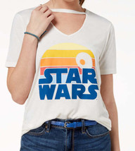 Mighty Fine Juniors Star Wars Choker Graphic Print T-Shirt Small Ivory - £16.99 GBP