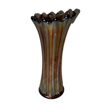 Antique Westmoreland Amethyst Carnival Glass Corinth Vase 9 1/4&quot; - £62.63 GBP