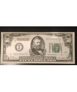 Reproduction $50 Bill Fifty Federal Reserve Note Chicago 1928 Ulysses Gr... - £3.15 GBP