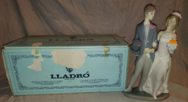 LLADRO #1404 MATRIMONY BRIDE &amp; GROOM WEDDING DAY FIGURINE w/ Box - $154.26