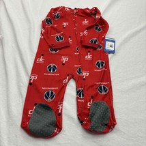 NBA Unisex Infants Washington Wizards Sleeper Pajamas Red Footed Non Slip 18M - £15.55 GBP