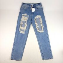 Adika Jeans Small (36) Light Wash Denim Ripped 100% Cotton - $27.91