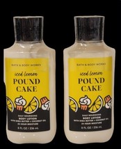 2 Bath&amp;Body Works Iced Lemon Pound Cake Daily Nourishing Body Lotion 8oz Sealed - £22.04 GBP