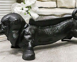 Cast Iron Black Sausage Dachshund Dog Boot Cleaner Scraper Statue Door S... - $37.99