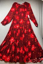 Sonoma Womens Tiered Maxi Dress Size L Prairie Folk Cottagecore Peasant Summer - £26.24 GBP