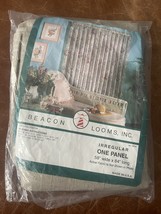 Vintage Beacon Looms USA Polyester Sheer Panel 58”Wx84”L Beige Linen Tan... - $305.14 MXN