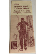 Vintage Elvis International Tribute Week Brochure 1986 Memphis Tennessee... - £10.16 GBP
