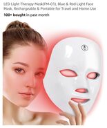 7-1 Colors LED Facial Skin Care Mask,Red Light Mask for Face, Cordless L... - $44.43