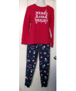 Macy&#39;s family PJ&#39;s  Womens two piece Pajama Set Size Medium Merry theme - $344.63 MXN
