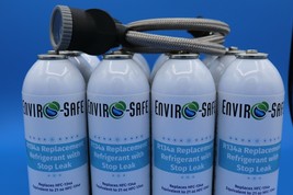 Enviro-Safe Auto AC Replacement Refrigerant with Stop Leak, 12 cans and gauge - £84.08 GBP