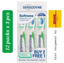 SENSODYNE Multicare Toothbrush Soft Silky Bristles ,Sensitive Teeth 3x12... - £93.37 GBP